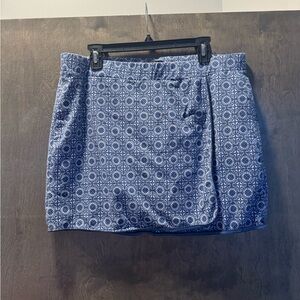 Blue Patterned Skort